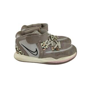 Nike Kyrie Infinity Leopard Camo Beige High Top Sneakers‎ Girls 13C DD0332-006